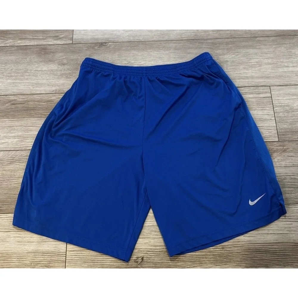 Nike Mens Royal Blue Dri Fit Basketball Shorts Size L Dazzle Athletic‎ Shorts